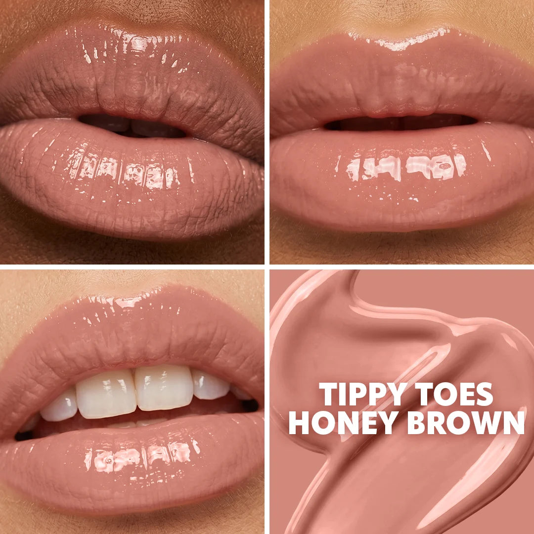 Trouble Maker Chaos Gloss Lipgloss Tippy Toes Honey Brown 4pc Set + 1 Full Size Product Worth 25% Value Free