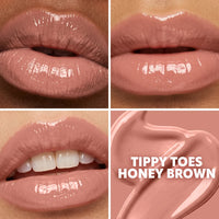 Trouble Maker Chaos Gloss Lipgloss Tippy Toes Honey Brown 4pc Set + 1 Full Size Product Worth 25% Value Free