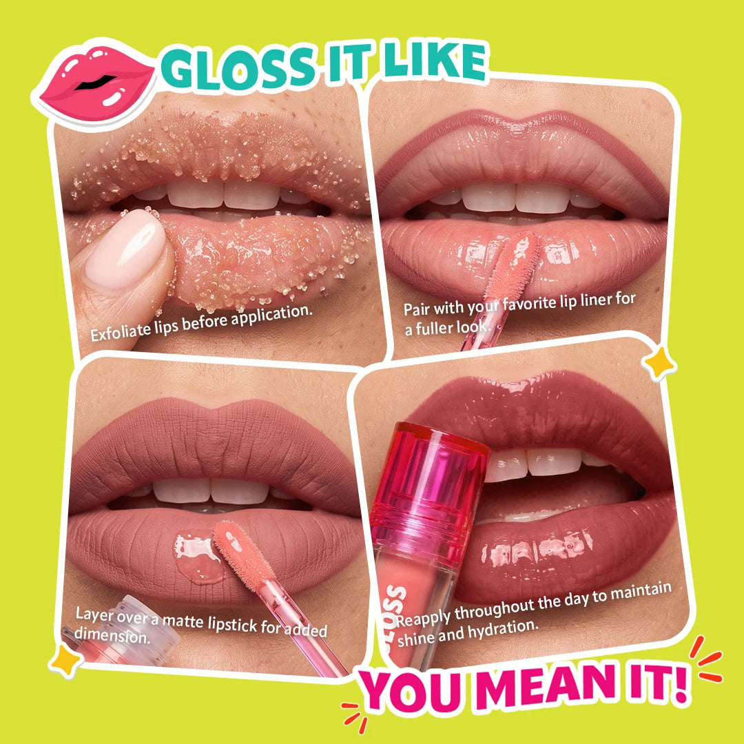 Trouble Maker Chaos Gloss Lipgloss Hopscotch Mahogany Nude 4pc Set + 1 Full Size Product Worth 25% Value Free