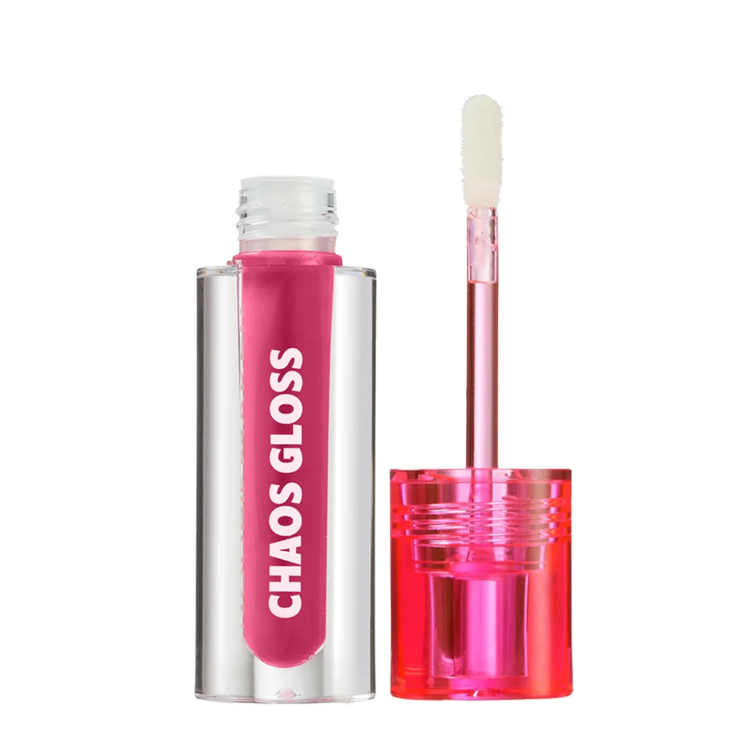 Trouble Maker Chaos Gloss Lipgloss Hiccup Mauve 4pc Set + 1 Full Size Product Worth 25% Value Free