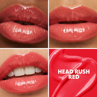Trouble Maker Chaos Gloss Lipgloss Head Rush Red 4pc Set + 1 Full Size Product Worth 25% Value Free