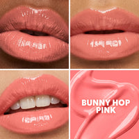 Trouble Maker Chaos Gloss Lipgloss Bunny Hop Pink 4pc Set + 1 Full Size Product Worth 25% Value Free