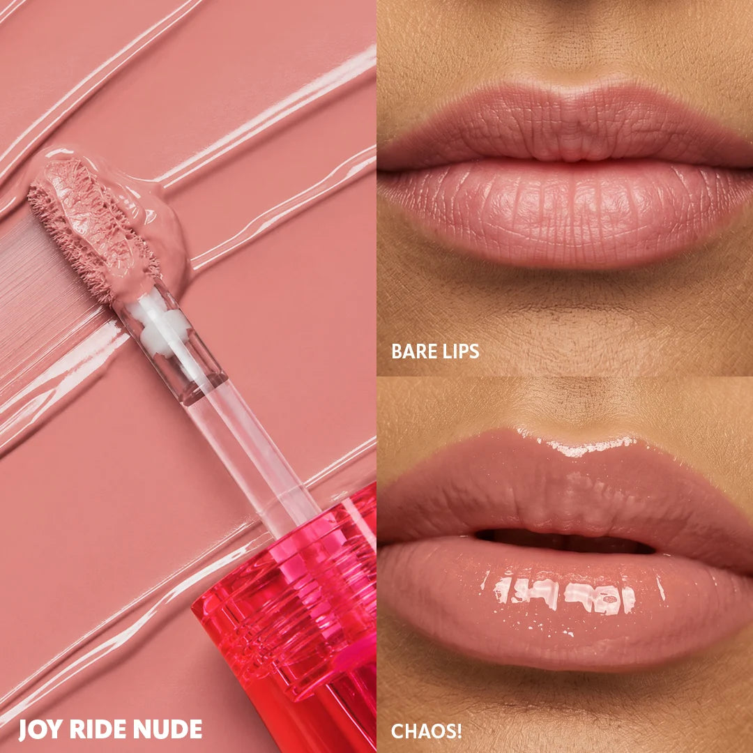 Trouble Maker Chaos Gloss Lipgloss Joy Ride Nude 4pc Set + 1 Full Size Product Worth 25% Value Free