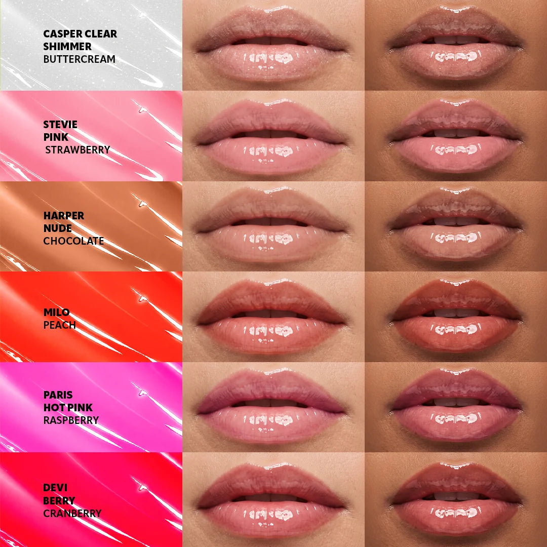 Trouble Maker Juno Juice Lipgloss Stevie Pink 4pc Set + 1 Full Size Product Worth 25% Value Free