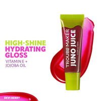 Trouble Maker Juno Juice Lipgloss Devi Berry 4pc Set + 1 Full Size Product Worth 25% Value Free