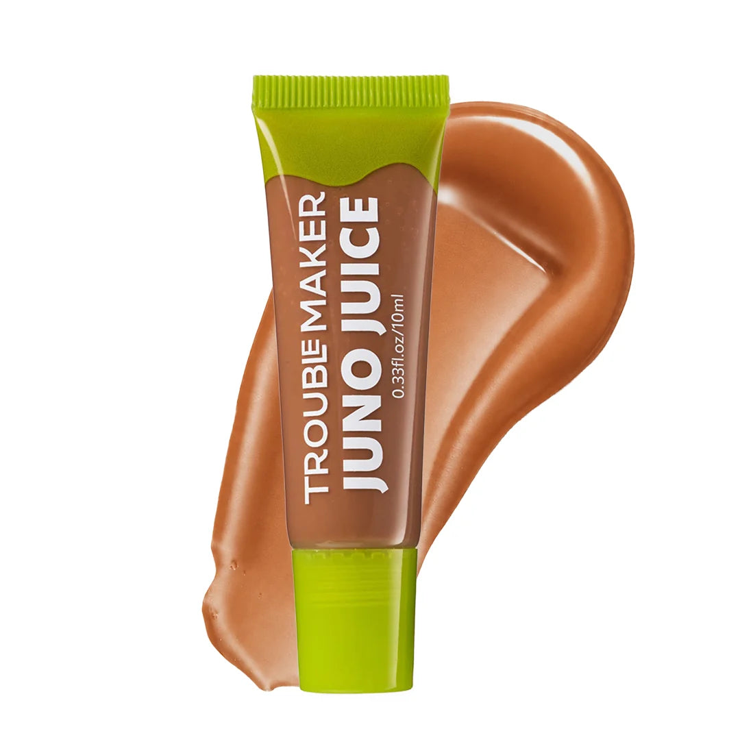 Trouble Maker Juno Juice Lipgloss Harper Nude 4pc Set + 1 Full Size Product Worth 25% Value Free