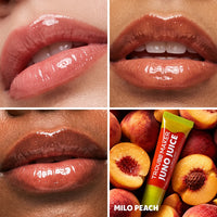 Trouble Maker Juno Juice Lipgloss Milo Peach 4pc Set + 1 Full Size Product Worth 25% Value Free
