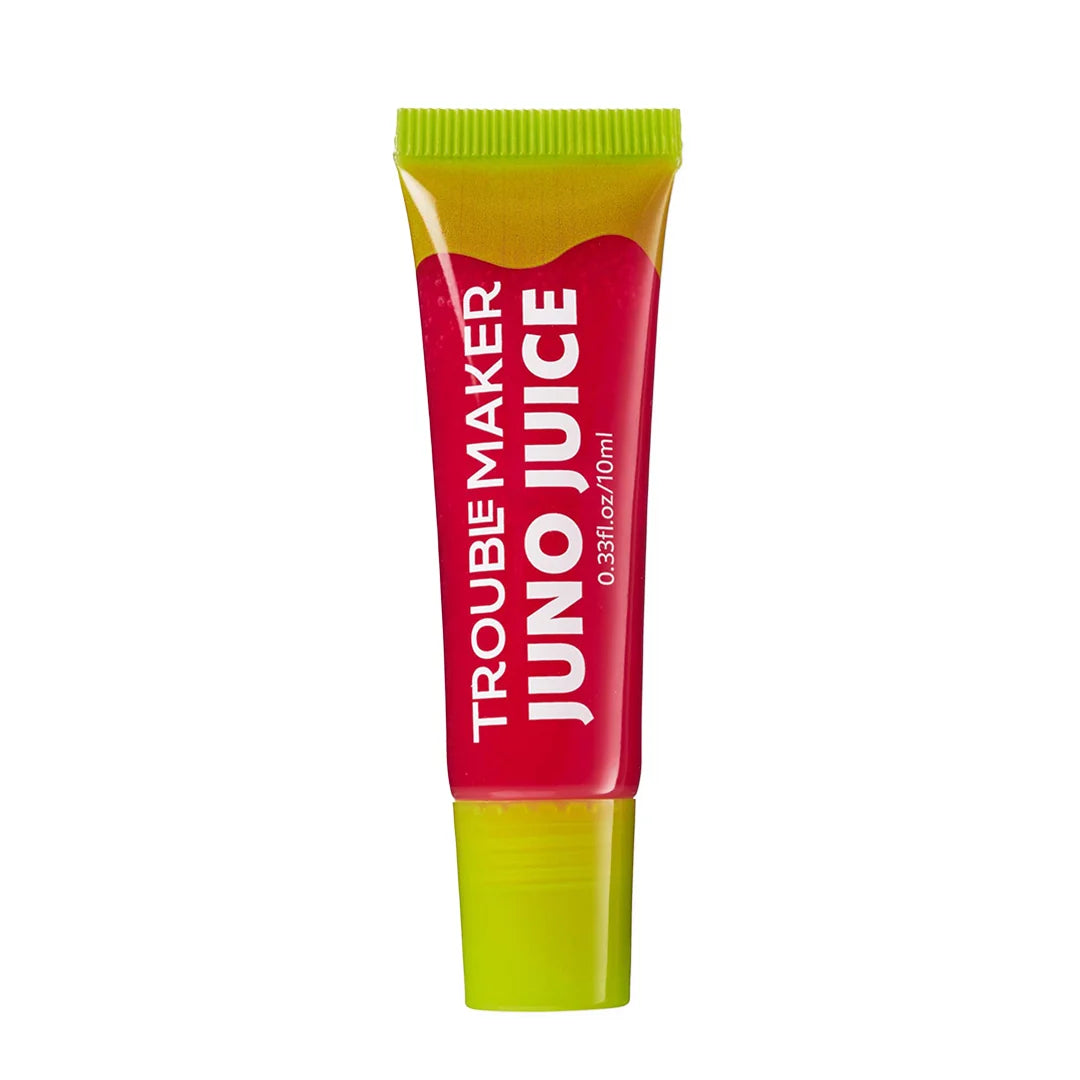 Trouble Maker Juno Juice Lipgloss Paris Hot Pink 4pc Set + 1 Full Size Product Worth 25% Value Free