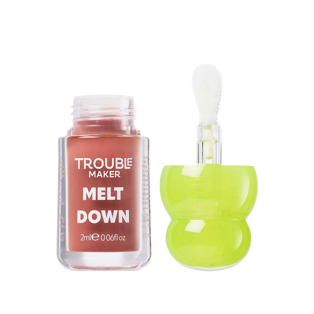 Trouble Maker Melt Down Lip Oil Slip n Slide Nude 4pc Set + 1 Full Size Product Worth 25% Value Free