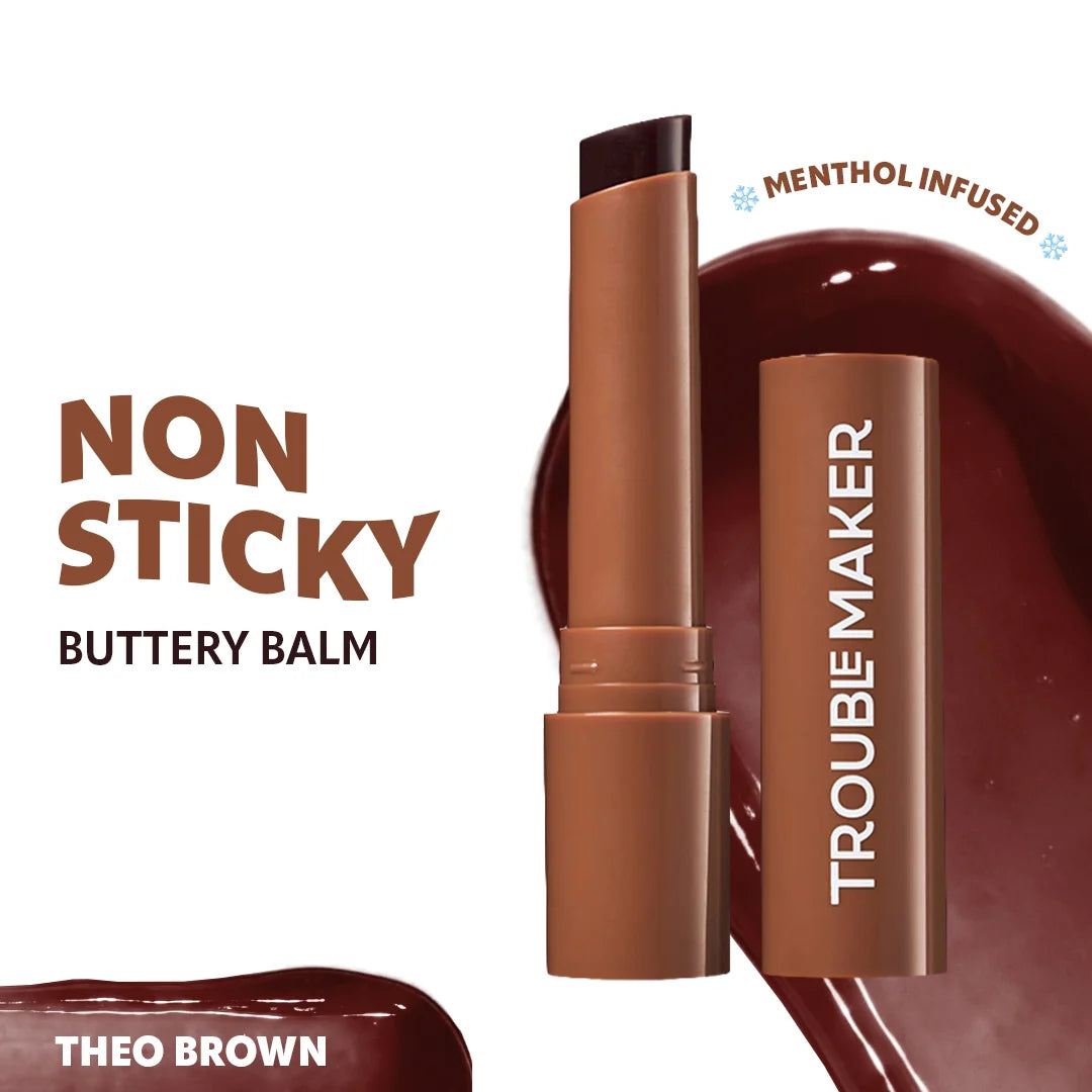 Trouble Maker Aura Lip Balm Theo Brown 4pc Set + 1 Full Size Product Worth 25% Value Free