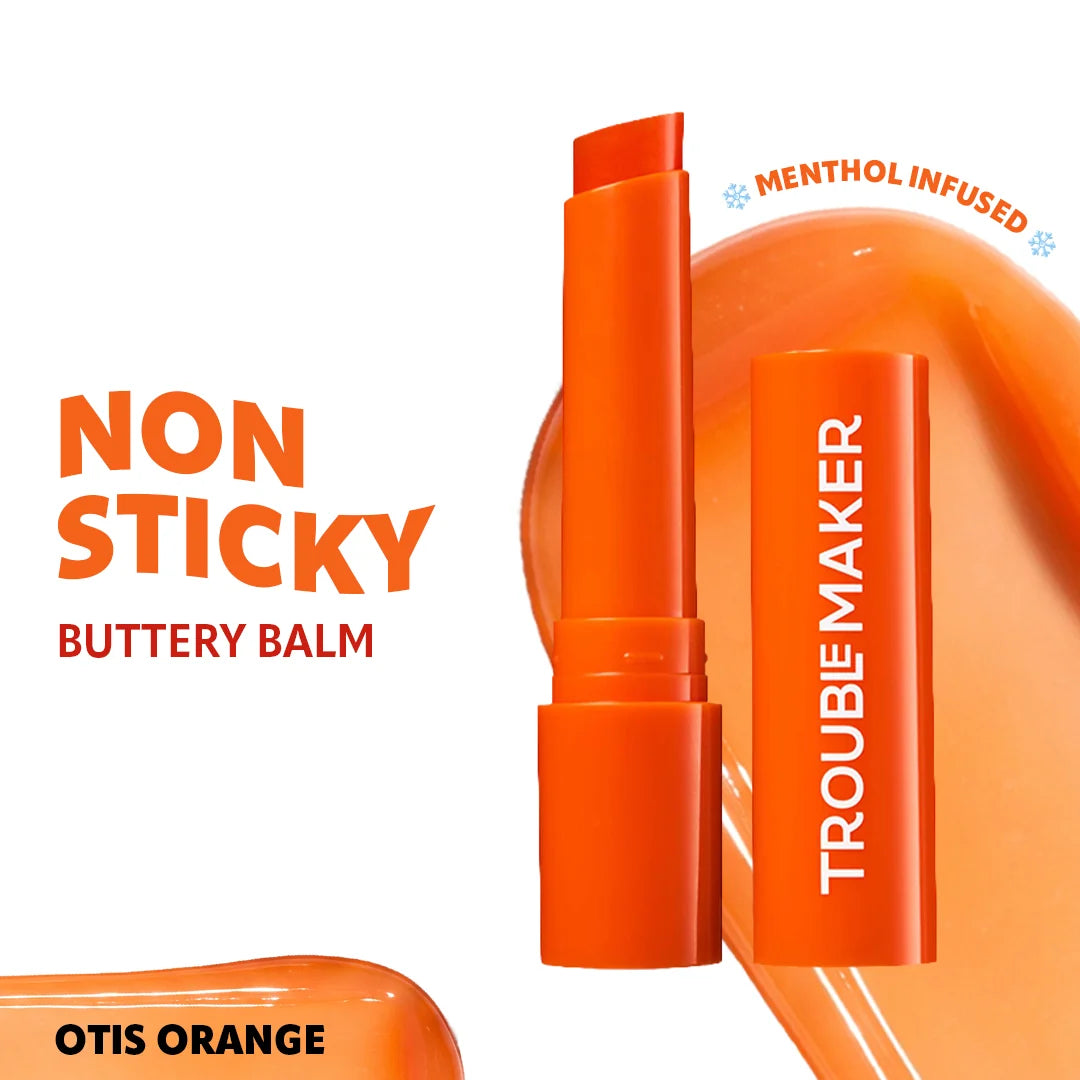 Trouble Maker Aura Lip Balm Otis Orange 4pc Set + 1 Full Size Product Worth 25% Value Free