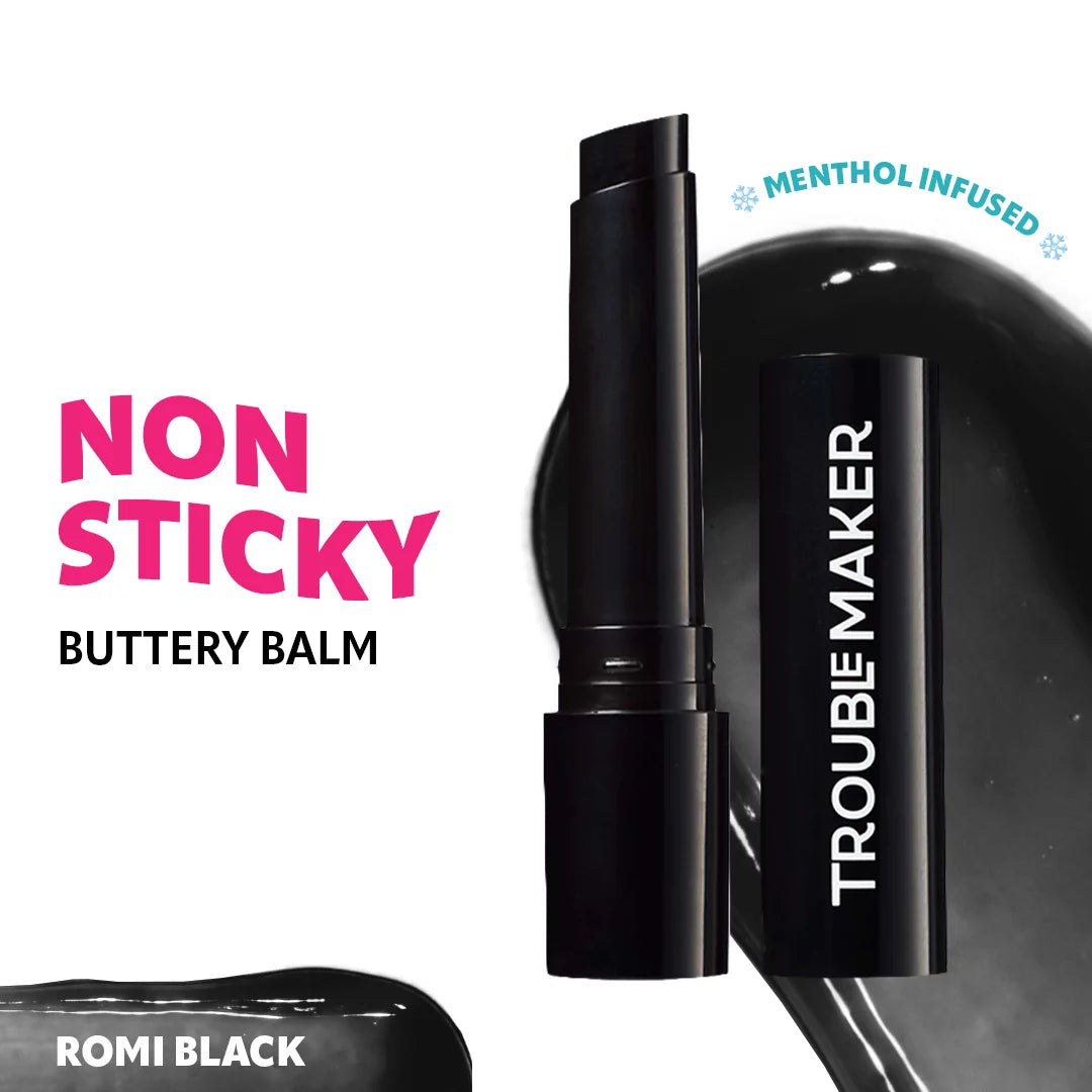 Trouble Maker Aura Lip Balm Romi Black 4pc Set + 1 Full Size Product Worth 25% Value Free