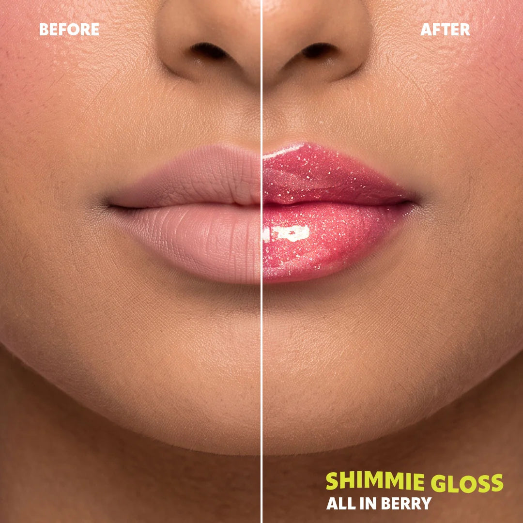 Trouble Maker Shimmie Gloss All In Berry 4pc Set + 1 Full Size Product Worth 25% Value Free