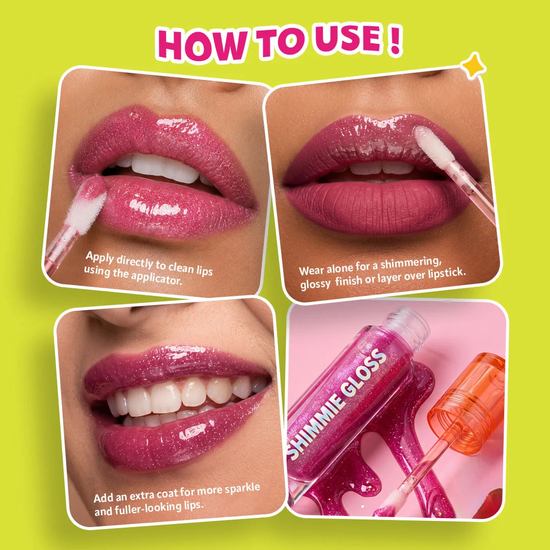Trouble Maker Shimmie Gloss Crunch Time Nude 4pc Set + 1 Full Size Product Worth 25% Value Free