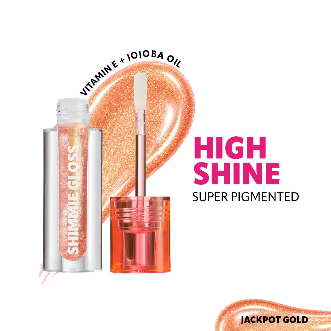 Trouble Maker Shimmie Gloss Jackpot Gold 4pc Set + 1 Full Size Product Worth 25% Value Free