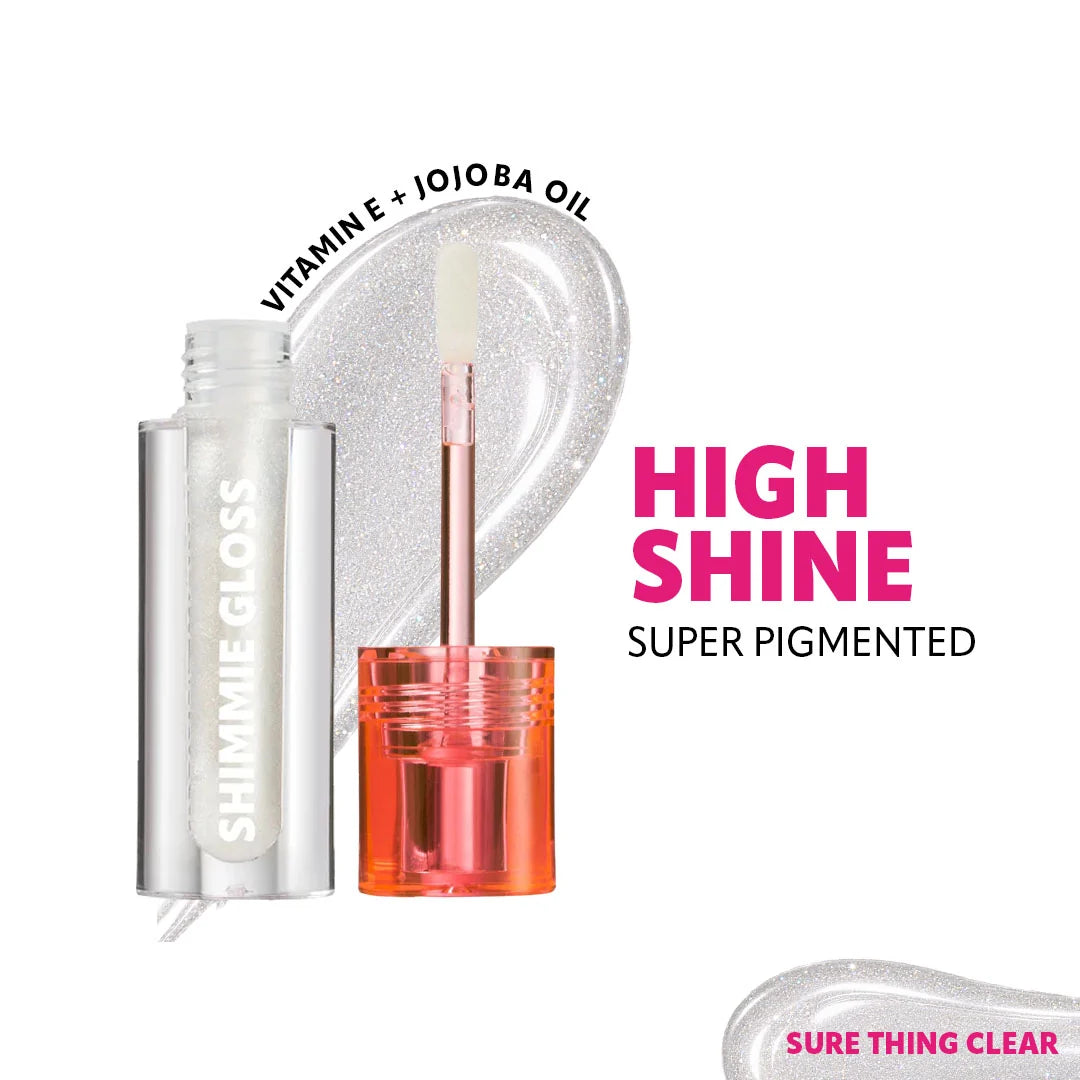Trouble Maker Shimmie Gloss Sure Thing Clear 4pc Set + 1 Full Size Product Worth 25% Value Free