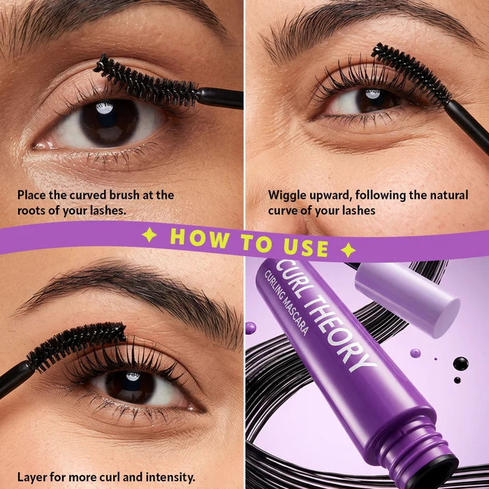 Trouble Maker Curl Theory Curling Mascara Black 4pc Set + 1 Full Size Product Worth 25% Value Free