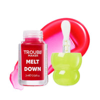 Trouble Maker Melt Down Lip Oil Overload Pink 4pc Set + 1 Full Size Product Worth 25% Value Free