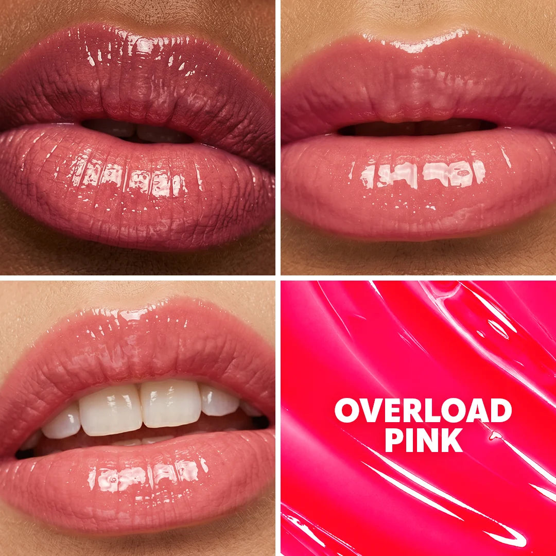 Trouble Maker Melt Down Lip Oil Overload Pink 4pc Set + 1 Full Size Product Worth 25% Value Free