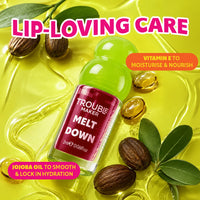 Trouble Maker Melt Down Lip Oil Tipping Point Purple 4pc Set + 1 Full Size Product Worth 25% Value Free