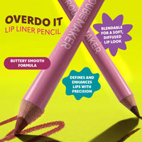 Trouble Maker Overdo It Lip Liner Pencil Zip It Deep Brown 4pc Set + 1 Full Size Product Worth 25% Value Free