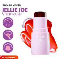 Trouble Maker Jellie Joe Stick Blush Lil Spritz Peach 4pc Set + 1 Full Size Product Worth 25% Value Free