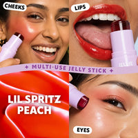 Trouble Maker Jellie Joe Stick Blush Lil Spritz Peach 4pc Set + 1 Full Size Product Worth 25% Value Free