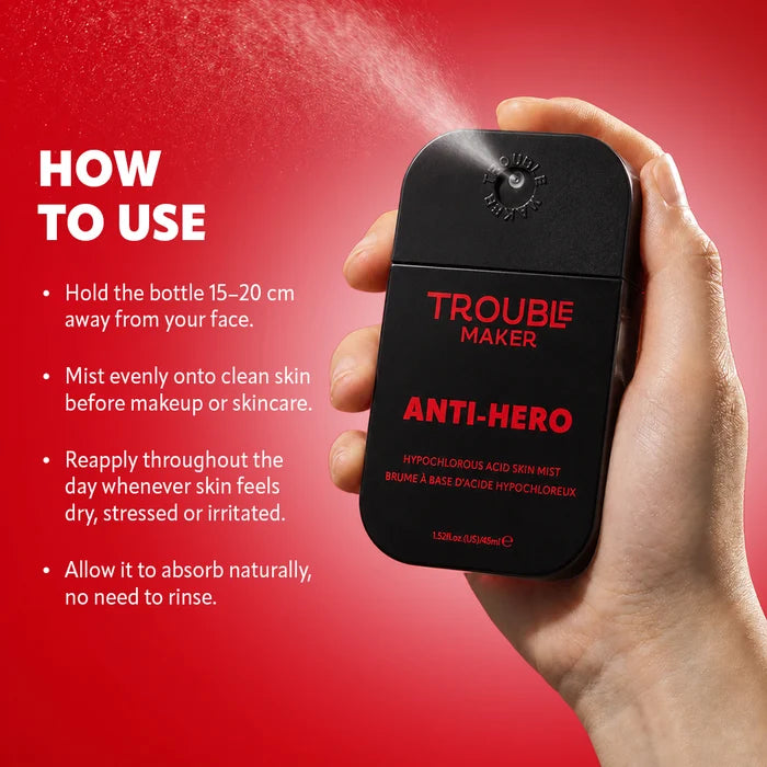 Trouble Maker Anti Hero Hypochlorous Acid Skin Mist 4pc Set + 1 Full Size Product Worth 25% Value Free