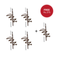 Lamel Insta Micro Brow Pencil №402-Chocolate 4pc Set + 1 Full Size Product Worth 25% Value Free