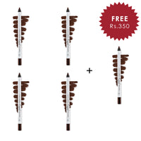 Lamel Long Lasting Kajal Eye Liner №402-Brown 4pc Set + 1 Full Size Product Worth 25% Value Free