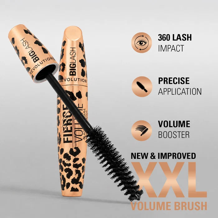 Revolution Big Lash Fierce Volume Mascara Black 4pc Set + 1 Full Size Product Worth 25% Value Free