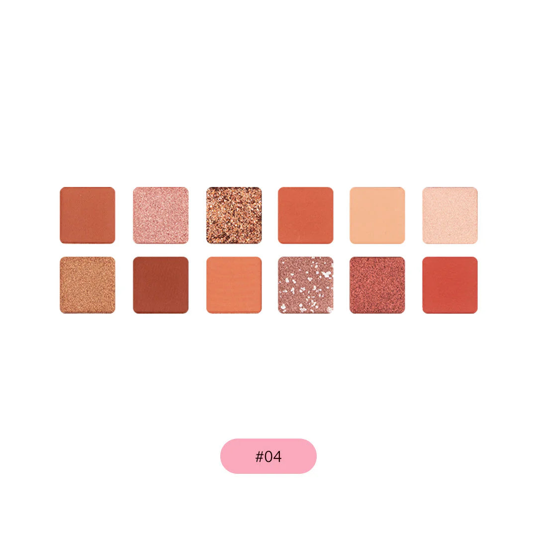 Pinkflash Pro Touch Eyeshadow Palette-04# Grapefruit Mousse 4pc Set + 1 Full Size Product Worth 25% Value Free