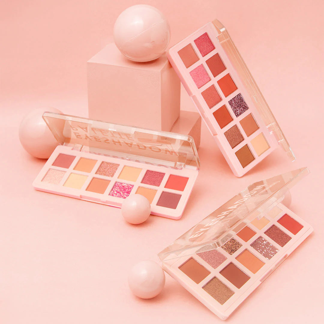 Pinkflash Pro Touch Eyeshadow Palette-04# Grapefruit Mousse 4pc Set + 1 Full Size Product Worth 25% Value Free