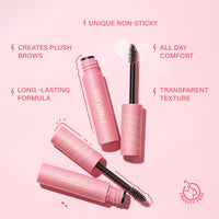 Pinkflash Coloring Eyebrow Mascara Black 4pc Set + 1 Full Size Product Worth 25% Value Free