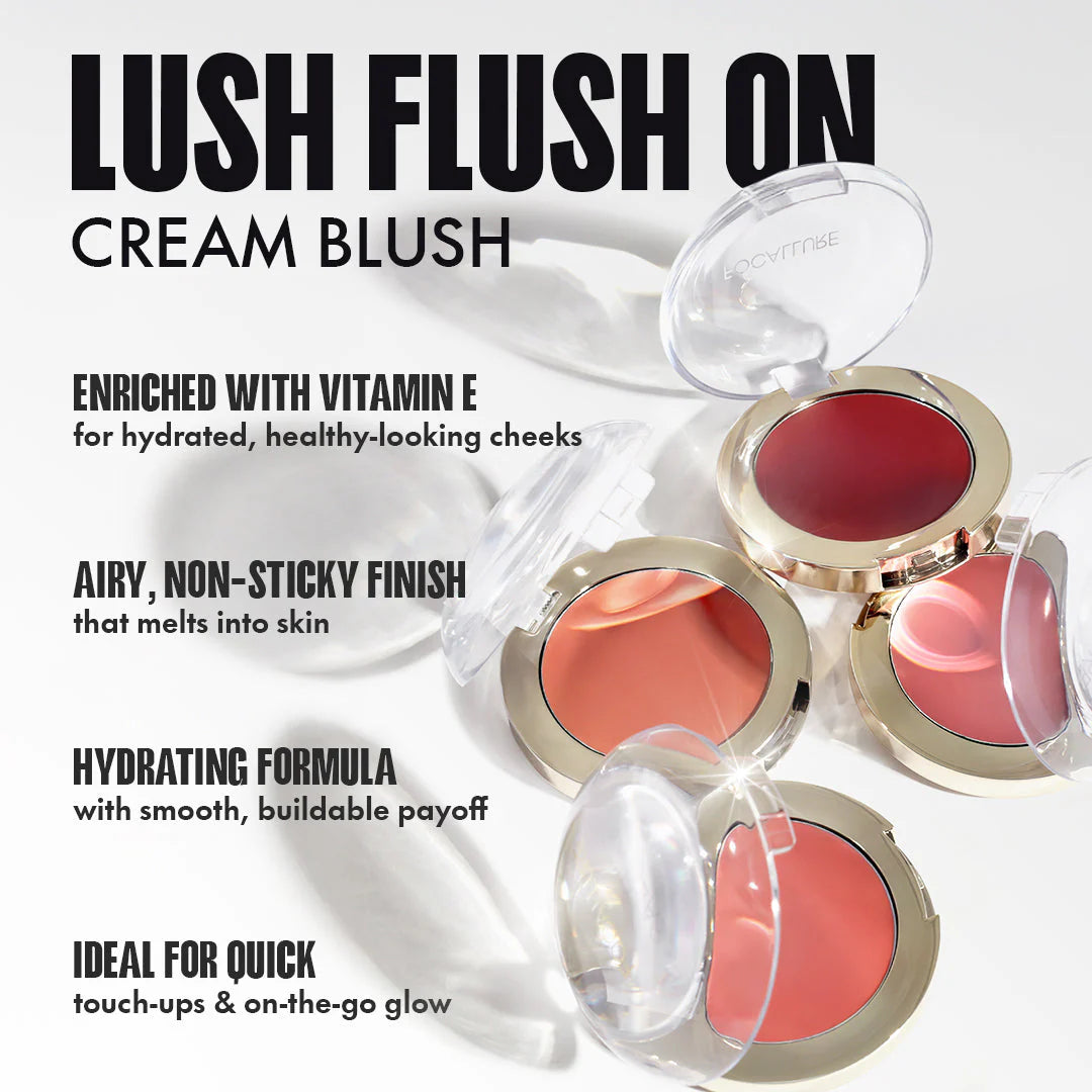 Focallure Lush Flush On Cream Blush #RD05 My Anxiety 4pc Set + 1 Full Size Product Worth 25% Value Free