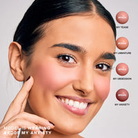 Focallure Lush Flush On Cream Blush #RD05 My Anxiety 4pc Set + 1 Full Size Product Worth 25% Value Free