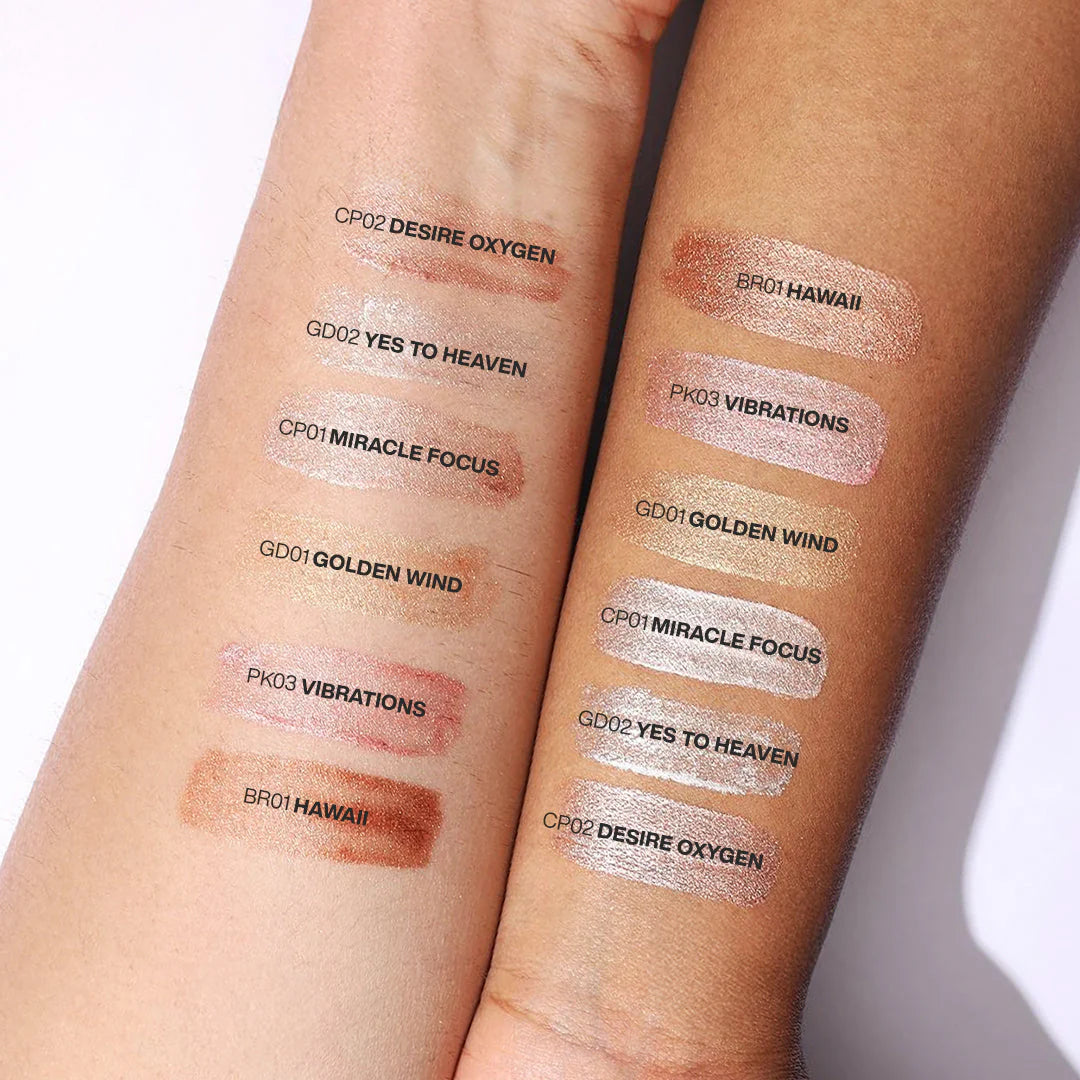 Focallure Light To Light Liquid Highlighter #GD01- Golden Wind 4pc Set + 1 Full Size Product Worth 25% Value Free