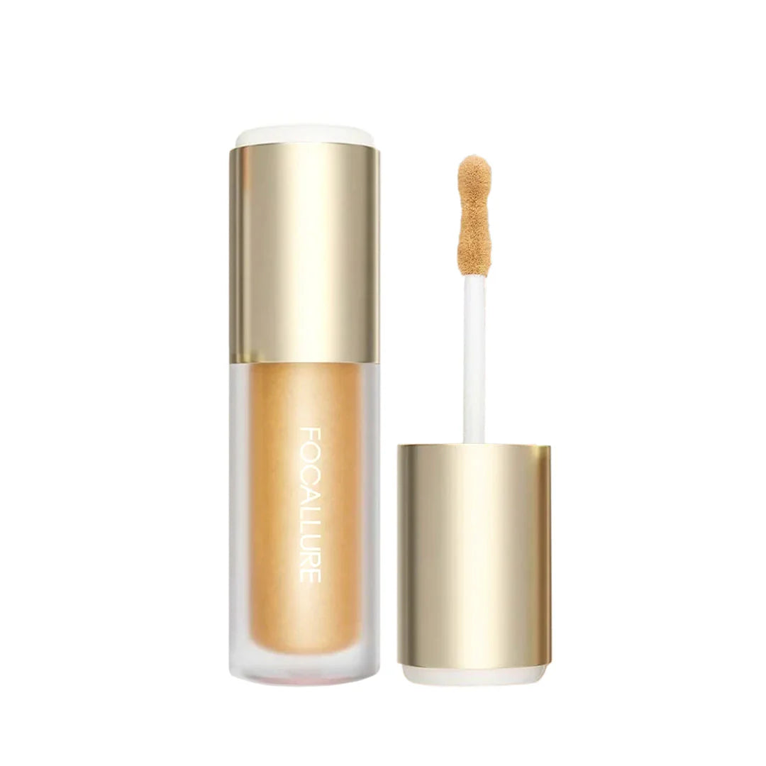 Focallure Light To Light Liquid Highlighter #GD01- Golden Wind 4pc Set + 1 Full Size Product Worth 25% Value Free