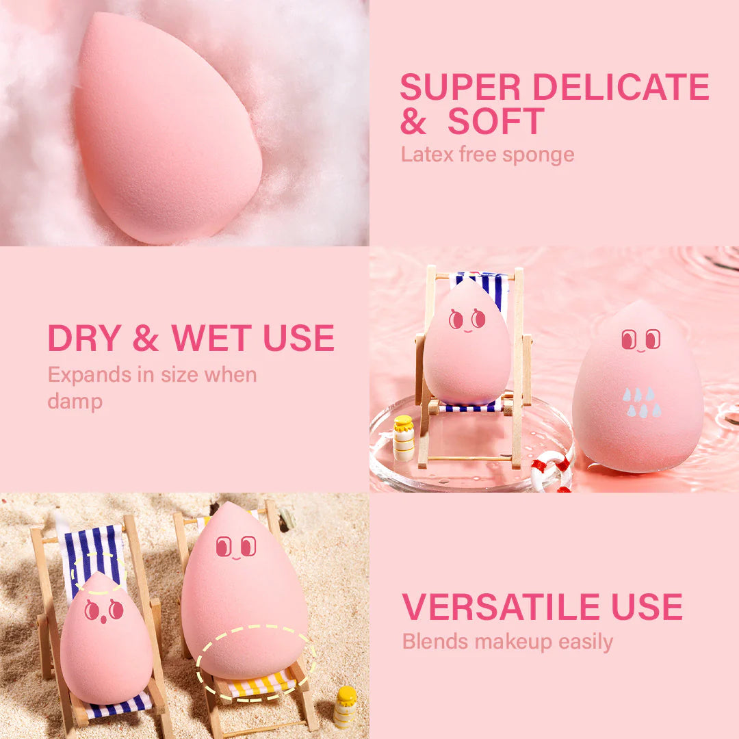 Pinkflash Beauty blender Pink 4pc Set + 1 Full Size Product Worth 25% Value Free