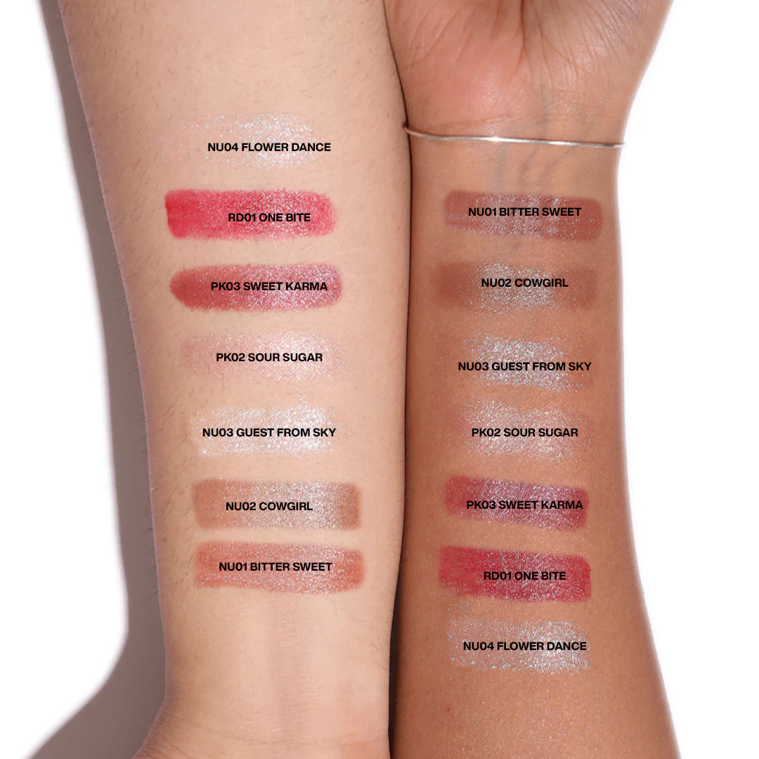 Focallure Glisten Opal Hydrating Lip Balm-NU04 Flower Dance 4pc Set + 1 Full Size Product Worth 25% Value Free