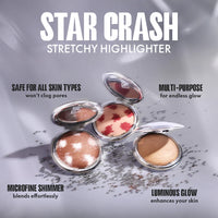 Focallure Star Crash Stretchy Highlighter PK02 Rosettes Light 4pc Set + 1 Full Size Product Worth 25% Value Free