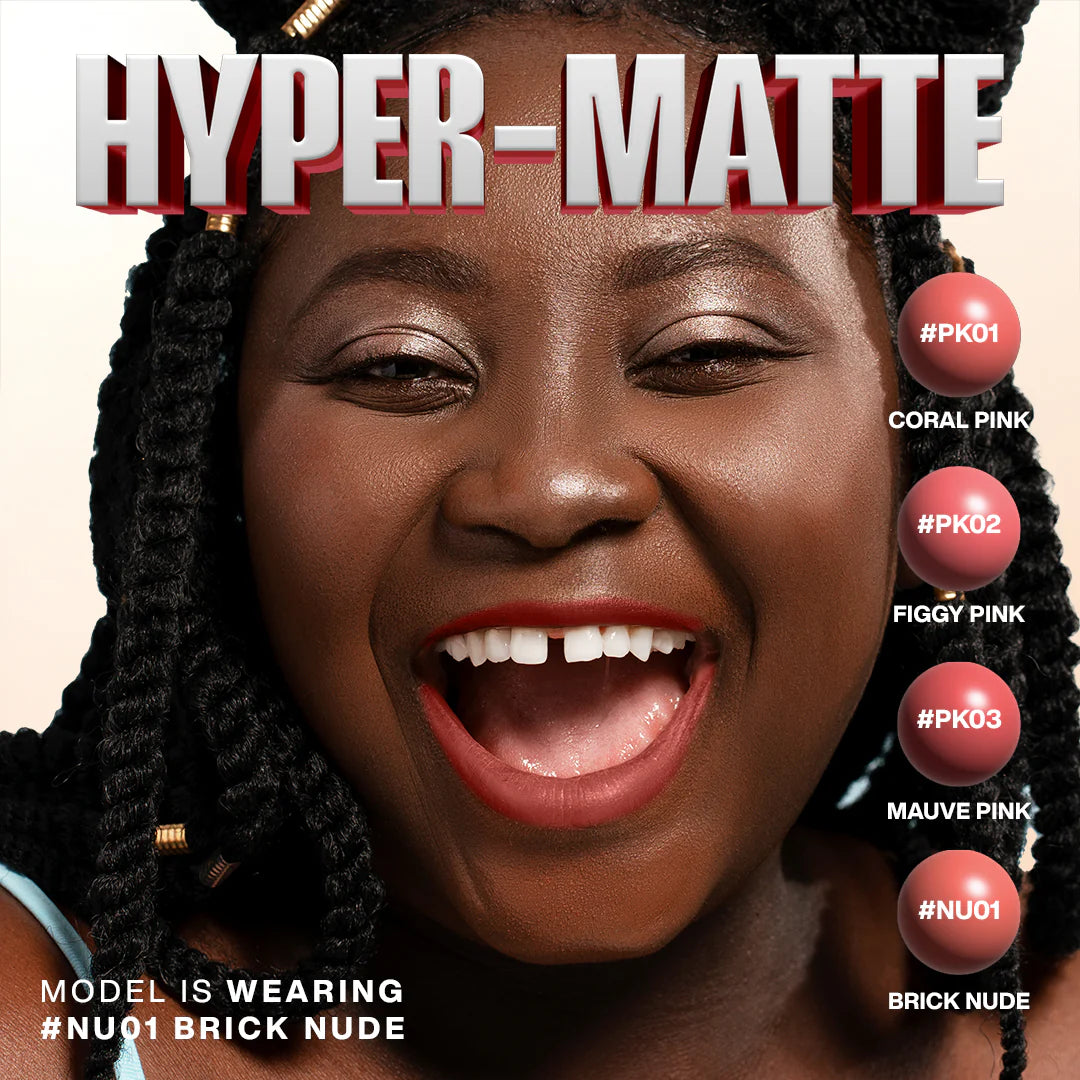 Focallure Lasting Matte Lipstick-HOT NU01 Brick Nude 4pc Set + 1 Full Size Product Worth 25% Value Free