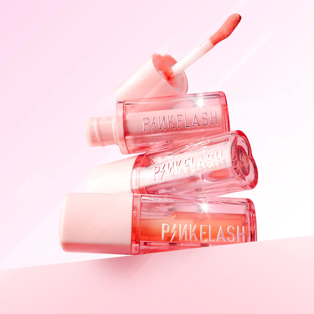 Pinkflash Lasting Lip Tint-OR01 Sweet Orange 4pc Set + 1 Full Size Product Worth 25% Value Free
