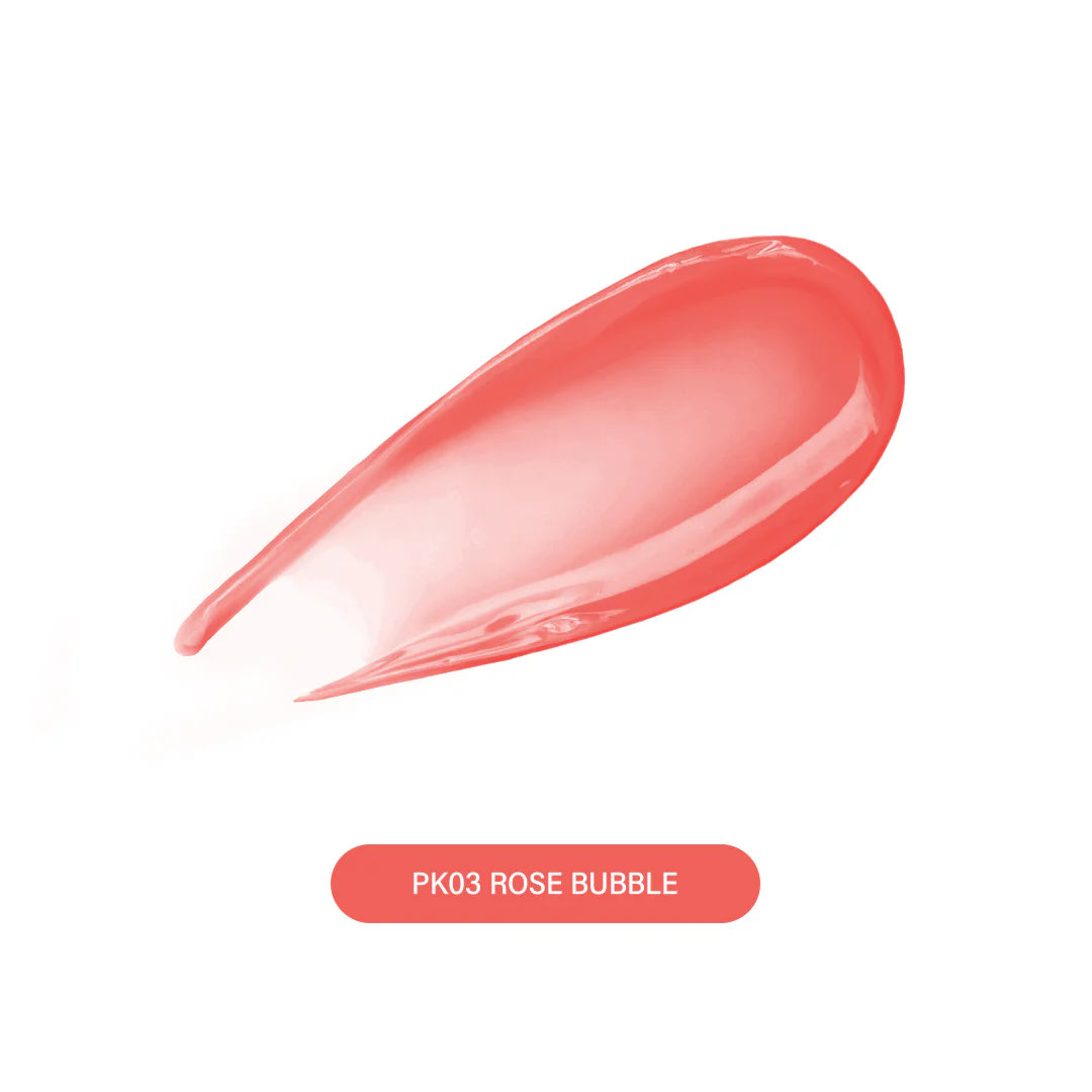 Pinkflash Watery Transferproof Lip Cream-PK03 Rose Bubble 4pc Set + 1 Full Size Product Worth 25% Value Free