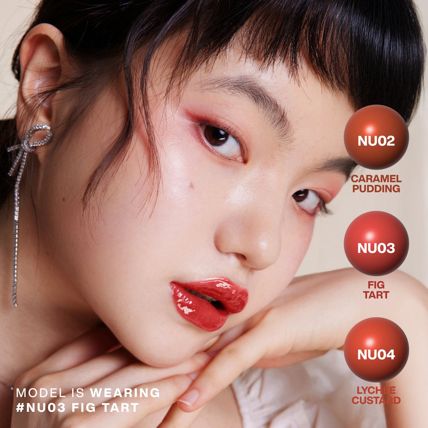 Focallure Watery Lip Balm-NU03 Fig Tart 4pc Set + 1 Full Size Product Worth 25% Value Free