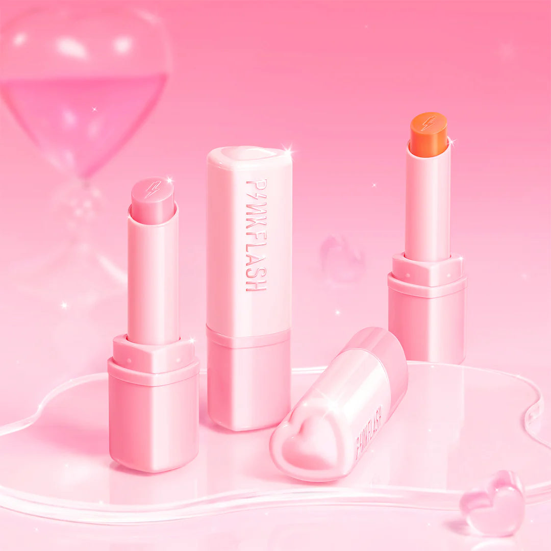 Pinkflash Color Reviving Lip Balm-HOT PK01 Petal Pink 4pc Set + 1 Full Size Product Worth 25% Value Free