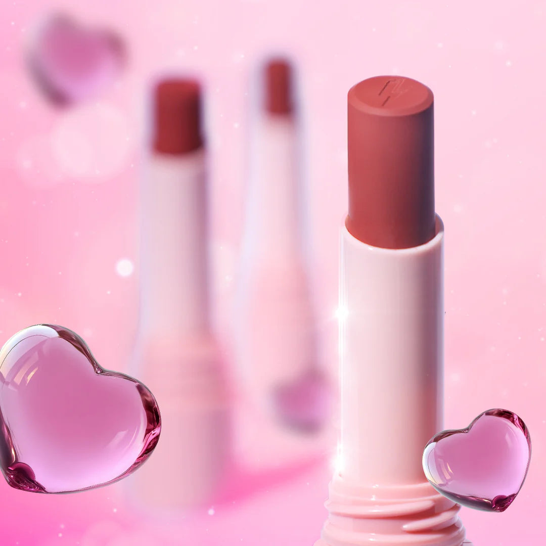 Pinkflash Lasting Matte Lipstick-NU01 Cute Rose 4pc Set + 1 Full Size Product Worth 25% Value Free