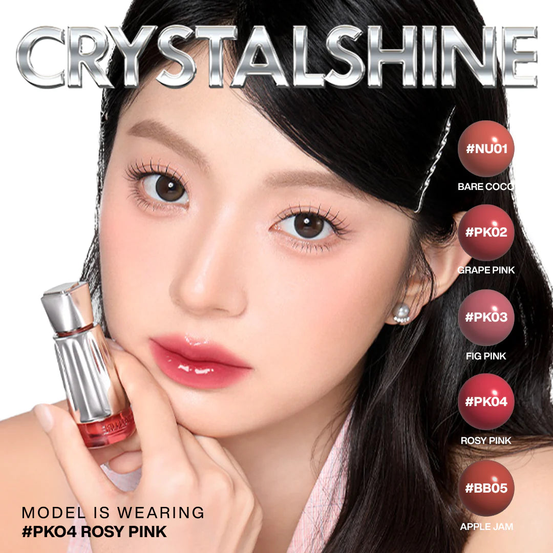 Focallure 3D Mirror Lasting Dewy Lip Tint PK04 Rosy Pink 4pc Set + 1 Full Size Product Worth 25% Value Free