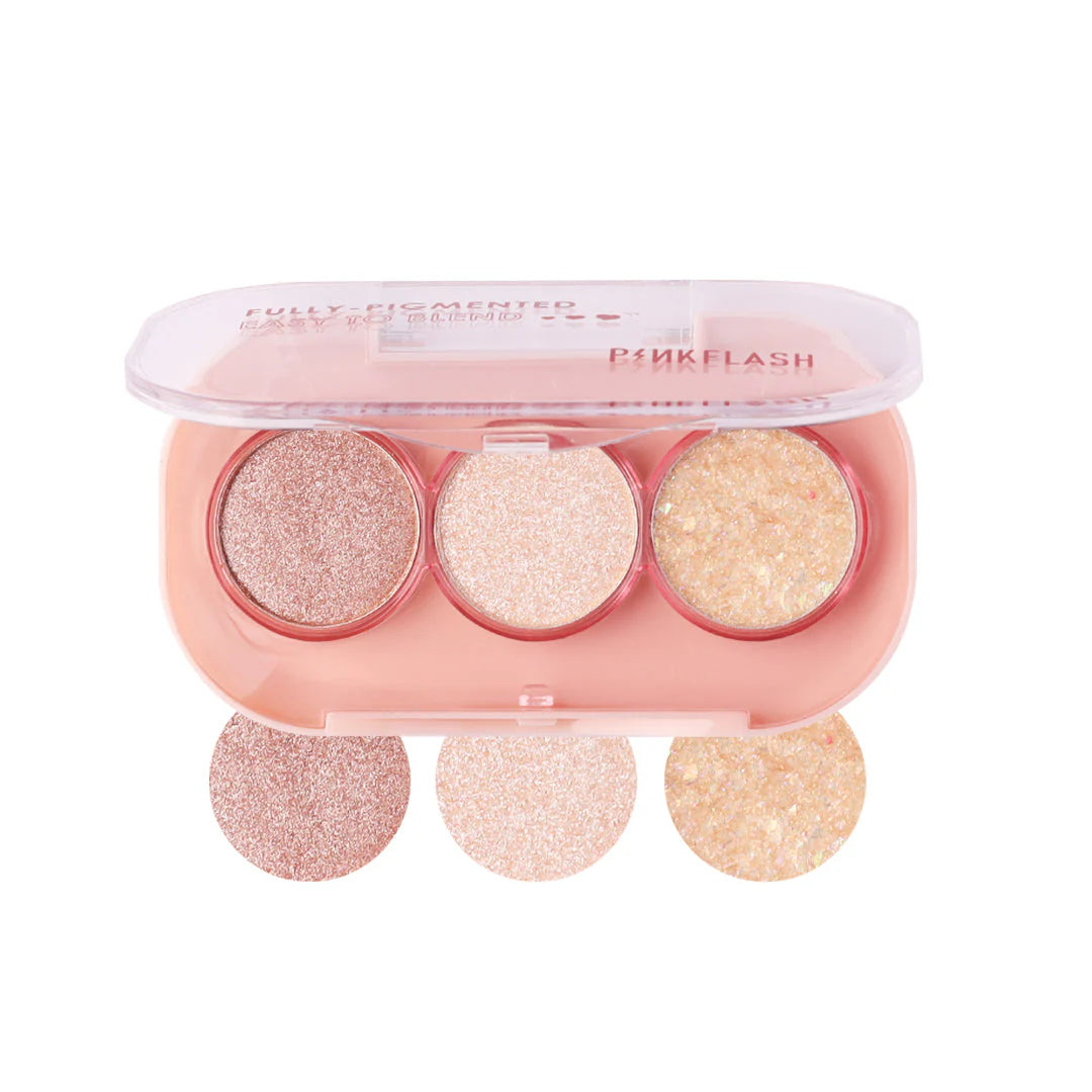 Pinkflash 3 Pan Eyeshadow-#GT01 4pc Set + 1 Full Size Product Worth 25% Value Free