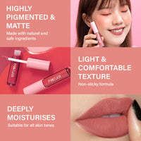 Pinkflash Melting Matte Lipcream-N03# Best Day 4pc Set + 1 Full Size Product Worth 25% Value Free